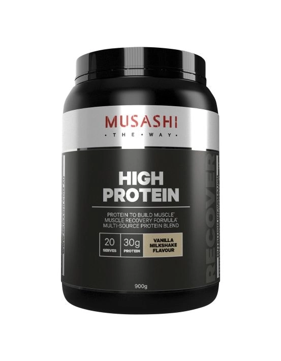 Musashi High Protein Powder Vanilla Milkshake 900g