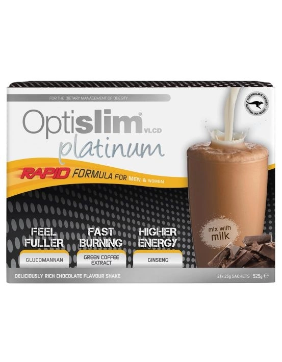 OptiSlim VLCD Platinum Shake Chocolate 21 x 25g