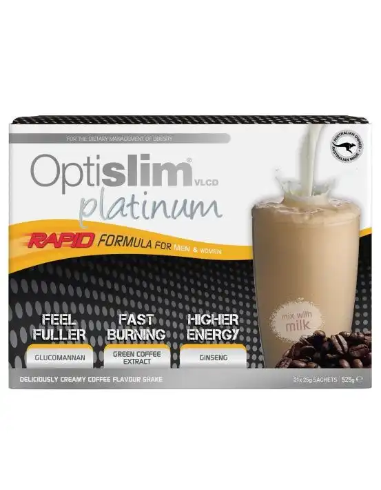 OptiSlim VLCD Platinum Shake Coffee 21 x 25g