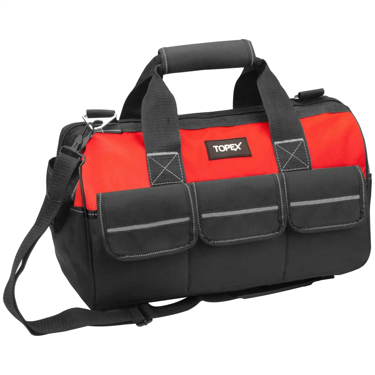 Topex 16-inch Tool Bag Multi-pocket Tool Organizer with Adjustable Shoulder Strap