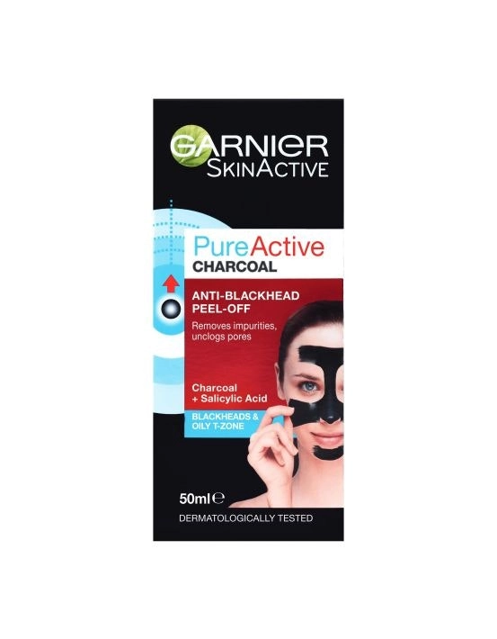 Garnier Skin Active Pure Active Charcoal Anti-Blackhead Peel Off Mask 50ml