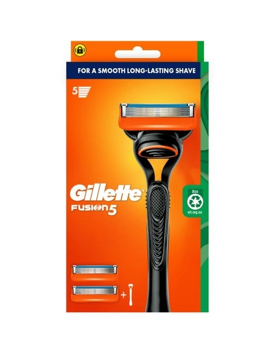 Gillette Fusion Razor Handle + 2 Cartridges