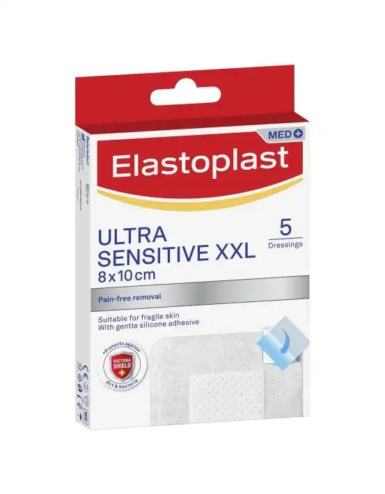 Elastoplast Ultra Sensitive Dressing XXL 8x10cm 5 Pack