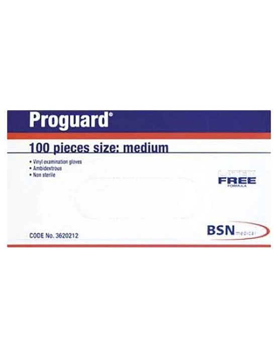 Proguard Medium Vinyl Examination Gloves 100 Pack