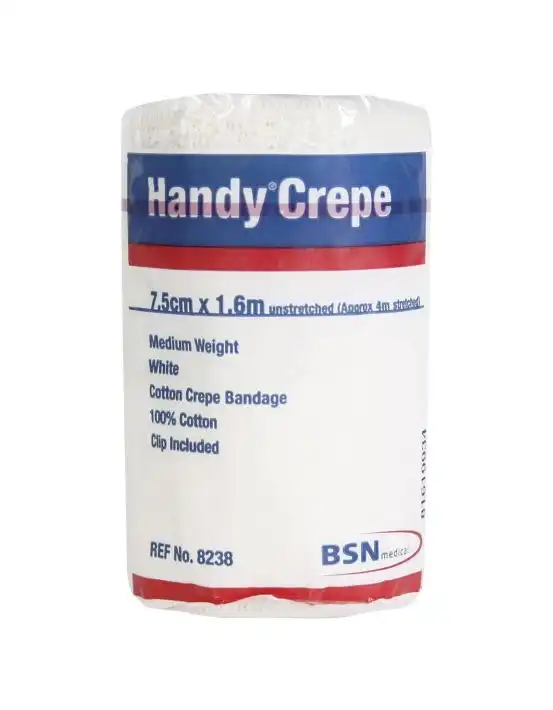 HANDY Crepe Medium White 7.5cm x 1.6m