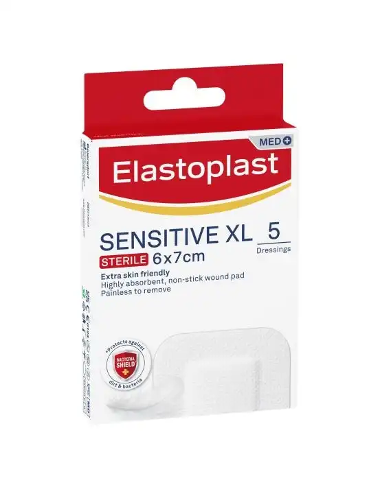 Elastoplast Sensitive Dressing XL 6x7cm 5 Pack