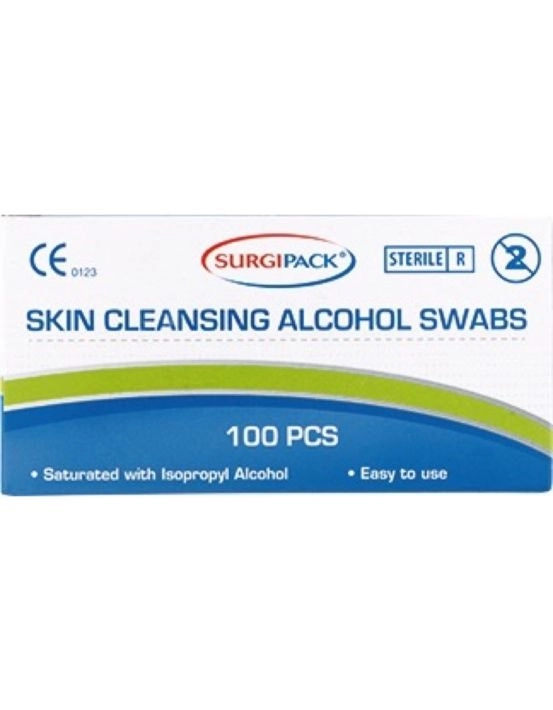 SurgiPack Skin Cleansing Alcohol Swabs 100 Pack