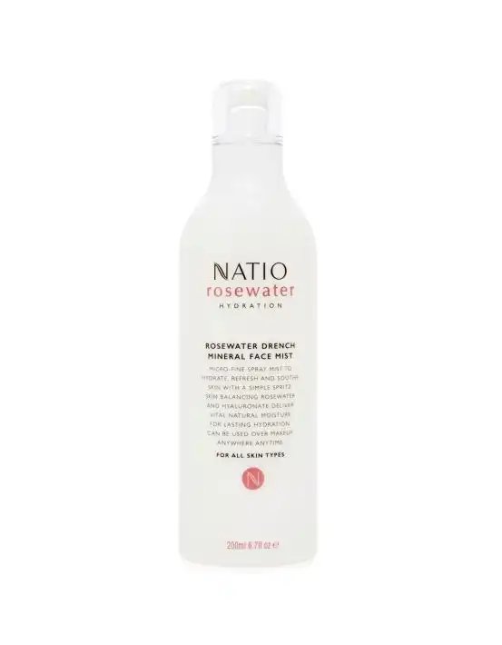 Natio Rosewater Drench Mineral Face Mist 200ml