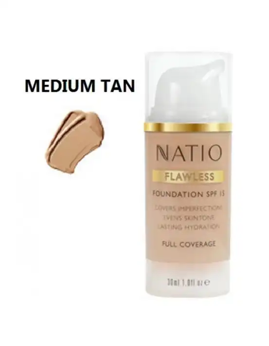 Natio Flawless Foundation SPF 15 Medium Tan