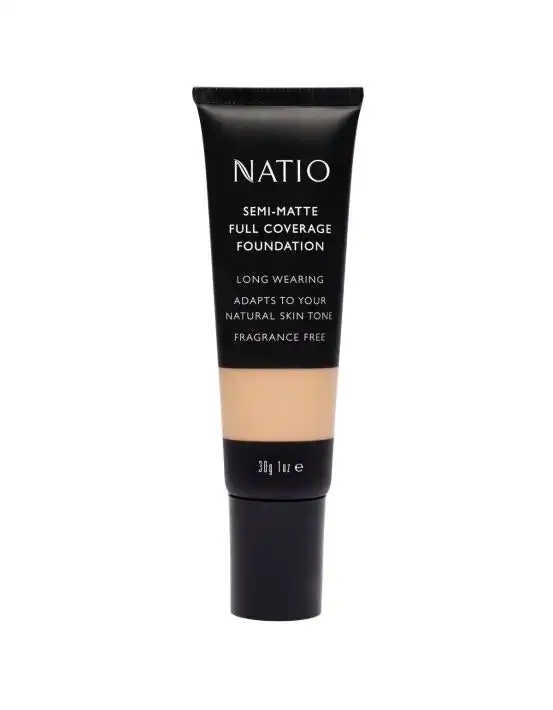 Natio Semi-Matte Full Cover Foundation Nutmeg