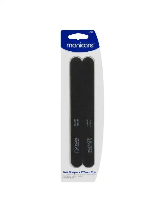 Manicare Coarse/Medium Nail Shapers 175mm 2 Pack