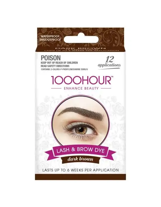 1000 Hour Eyelash & Brow Dye Kit Dark Brown