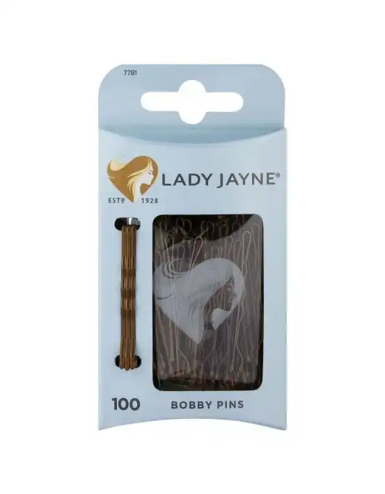 Lady Jayne Brown Bobby Pins 100 Pack
