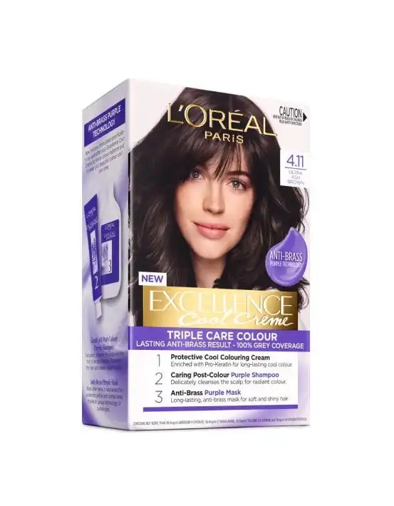 L'Oreal Excellence Cool Creme Permanent Hair Colour 4.11 Ultra Ash Brown