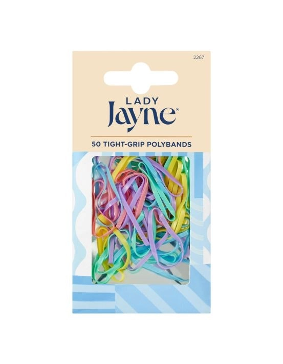 Lady Jayne Pastel Snagless Elastomer Elastics 50 Pack