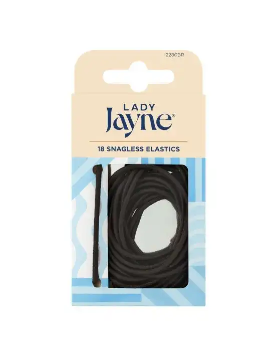 Lady Jayne Brown Snagless Elastics 18 Pack