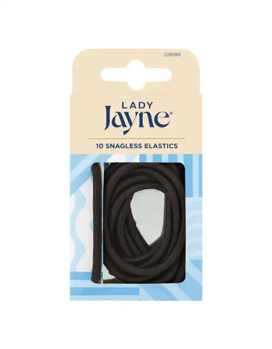 Lady Jayne Brown Snagless Thick Elastics 10 Pack