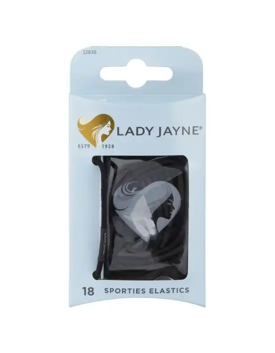 Lady Jayne Black Super Hold Elastics 18 Pack