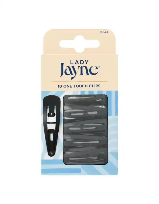 Lady Jayne Black One Touch Clips 10 Pack