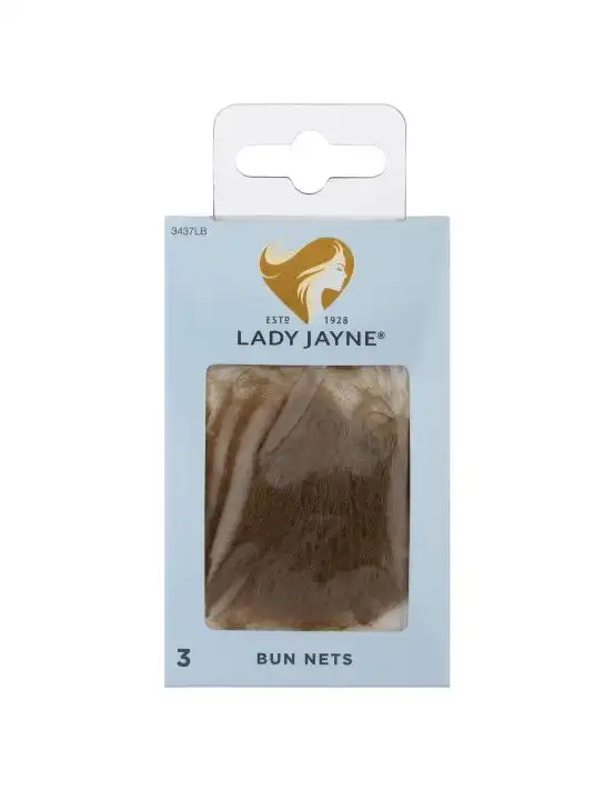 Lady Jayne Light Brown Bun Nets 3 Pack