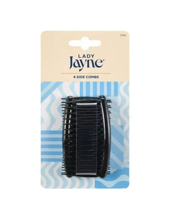 Lady Jayne Black Side Combs 4 Pack