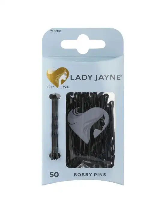 Lady Jayne Black Bobby Pins 50 Pack