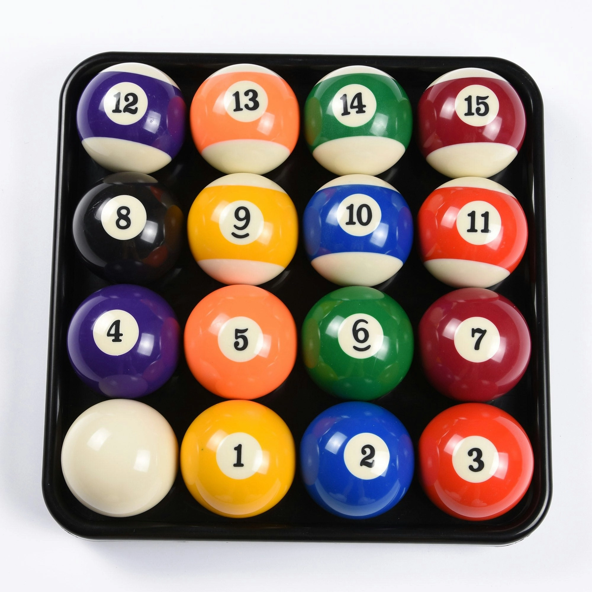 MACE 2 Inch Pool Billiards Ball Set&Plastic Balls Tray