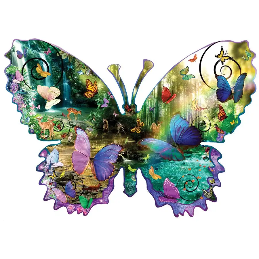 Forest Butterfly 1000 pc Shaped- Jigsaws