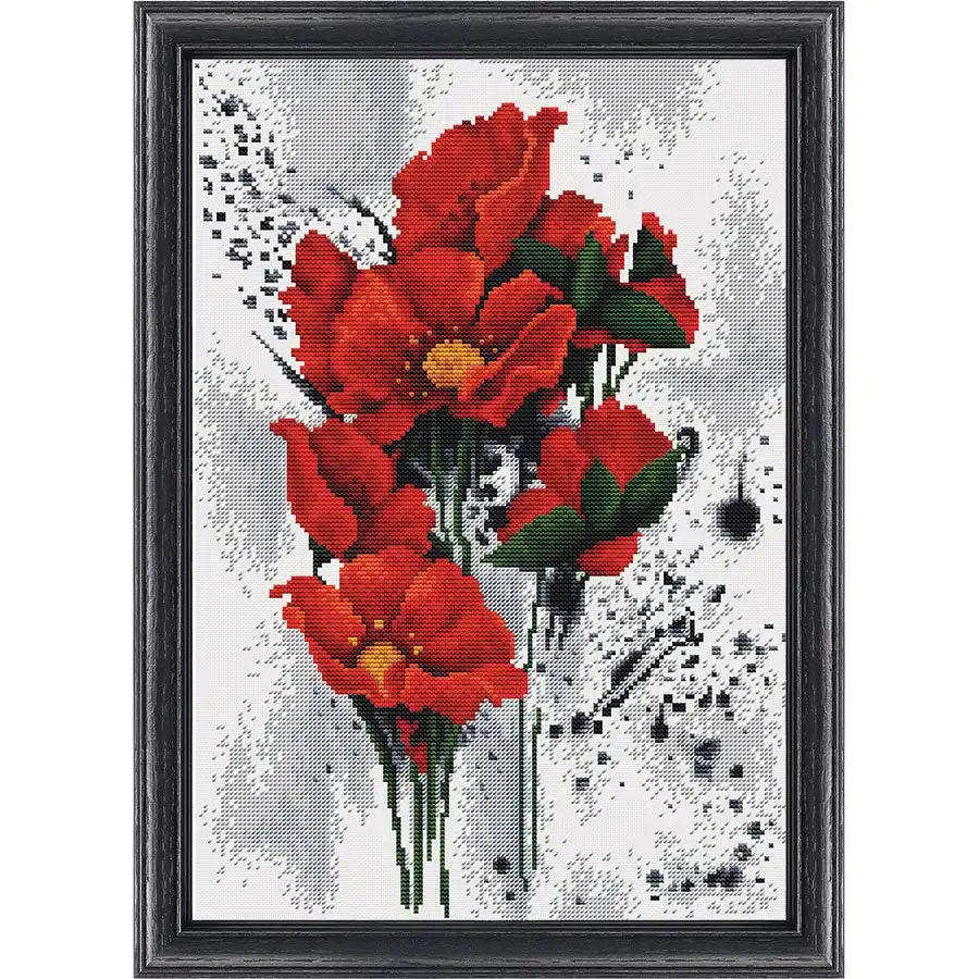 The Poppies Cross Stitch- Needlework