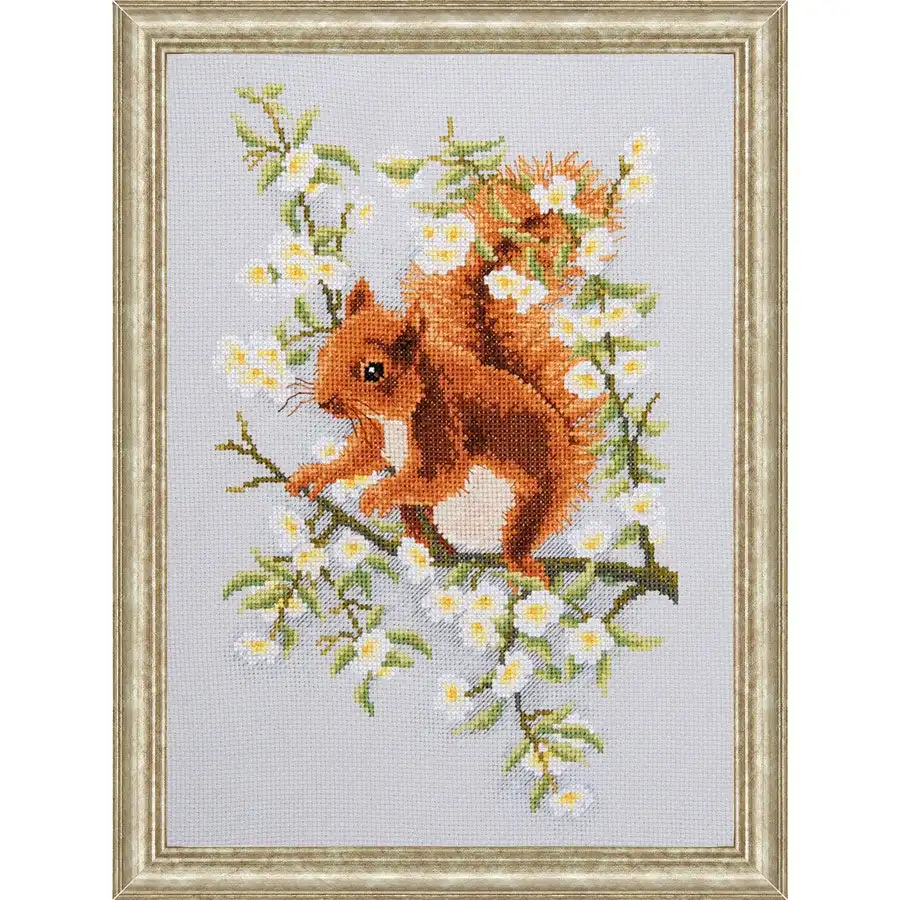 Squirrel Cross Stitch- Needlework