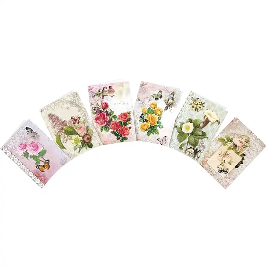 Wild Flowers Kit 2 Makes 12 Cards- Paper Crafts
