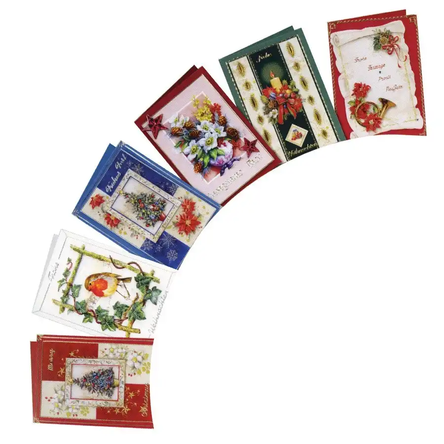 3d Christmas Cards Book And Decoupage- Paper Crafts