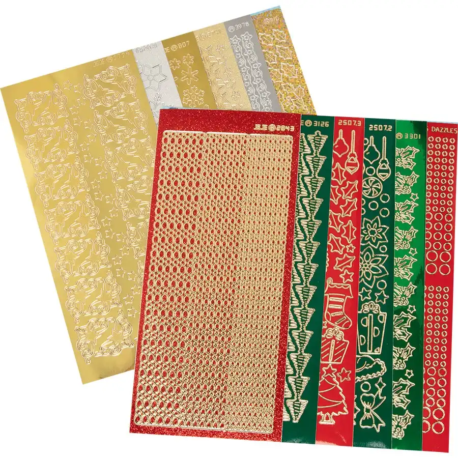 Christmas Borders & Corners Assorted colours- Paper Crafts