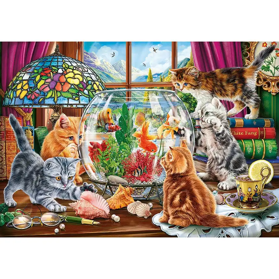 Kittens and Aquarium 500+ pc- Jigsaws