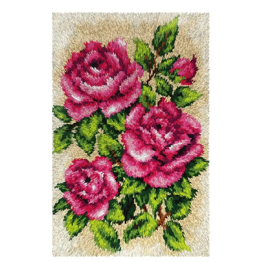 Roses Latch Hook- Needlework
