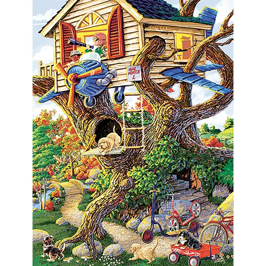 Boy's Treehouse 300 pc Jigsaw Puzzle- Jigsaws