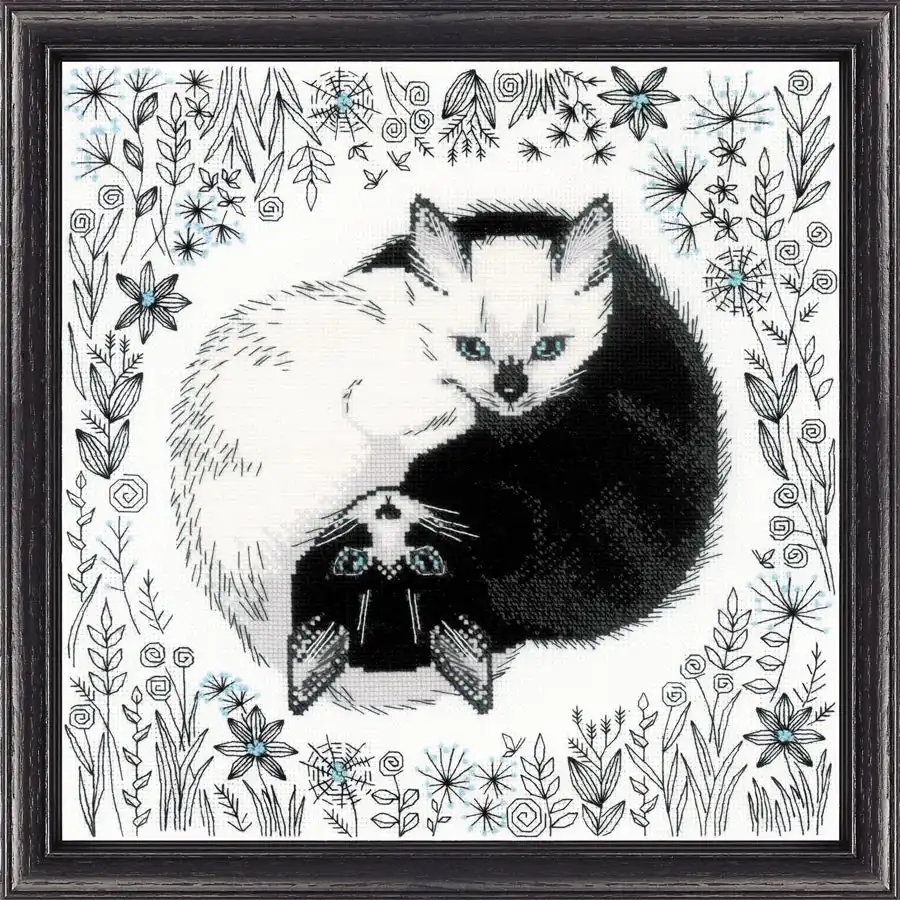 Yin & Yang Cross Stitch- Needlework