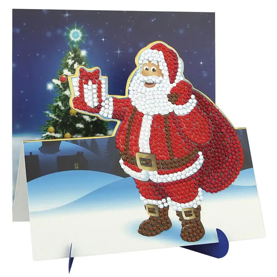 Diamond Cards Santa With Presents