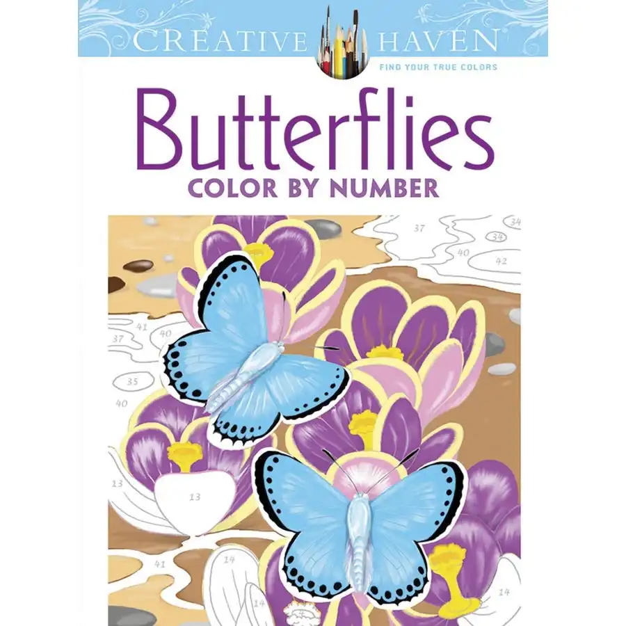 Butterflies Colour By number- Book