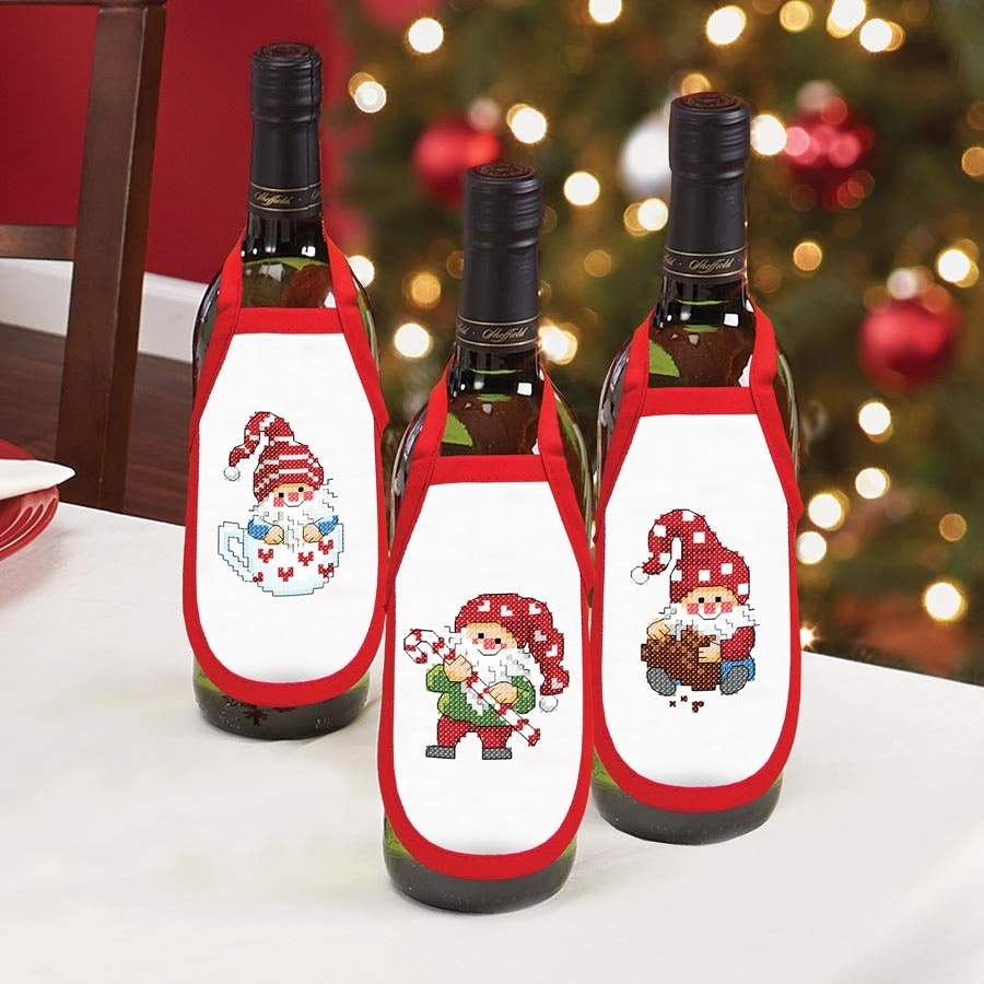 Christmas Bottle Aprons- Needlework