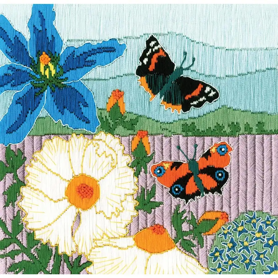 Butterfly Meadow Long Stitch- Needlework