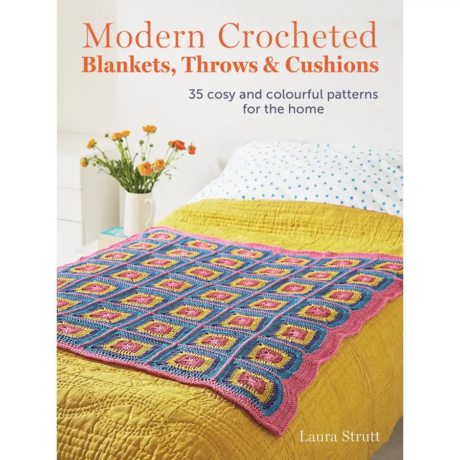 Modern Crocheted Blankets Throws & Cushions- Book