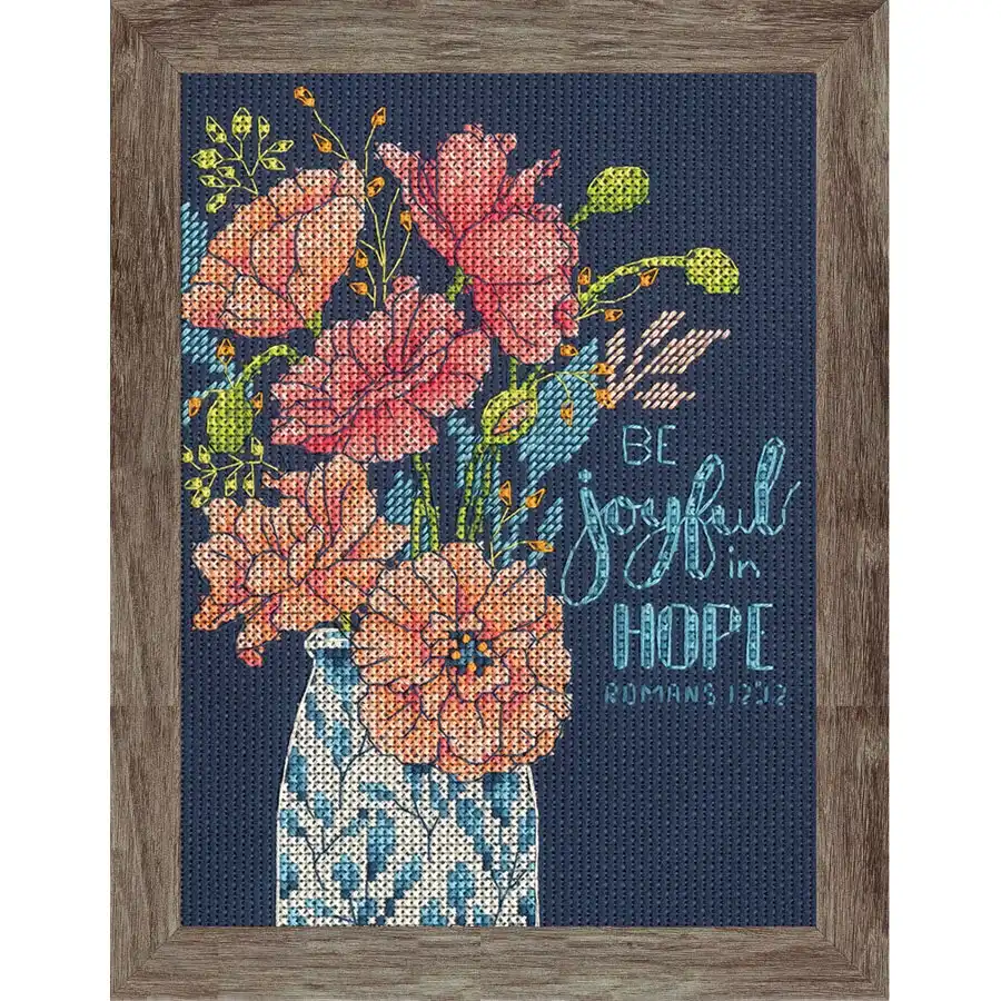 Joyful Floral Cross Stitch- Needlework