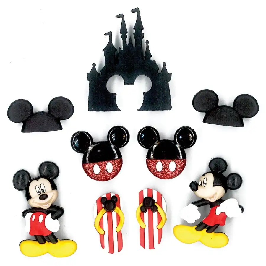 Disney Buttons Micky Mouse 9 pc- Paper Crafts