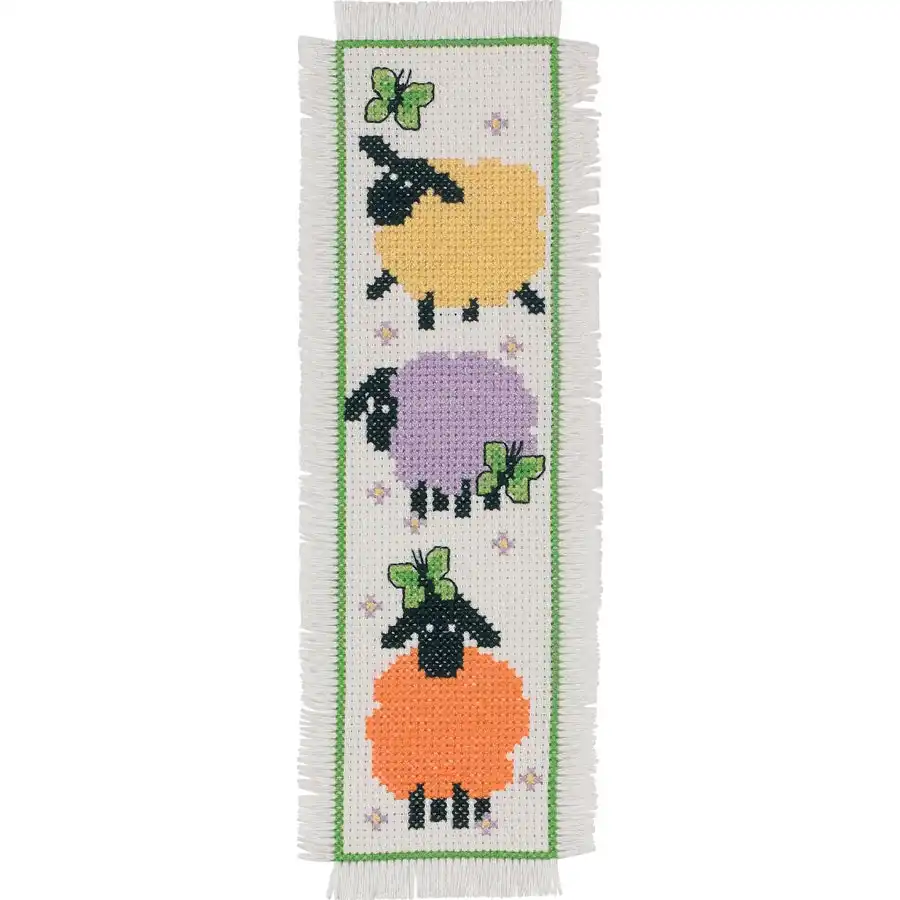 Sheep Bookmark Cross Stitch- Needlework
