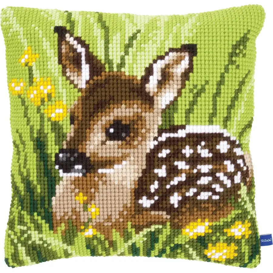 Little Deer Needlepoint Cushion- Needlework