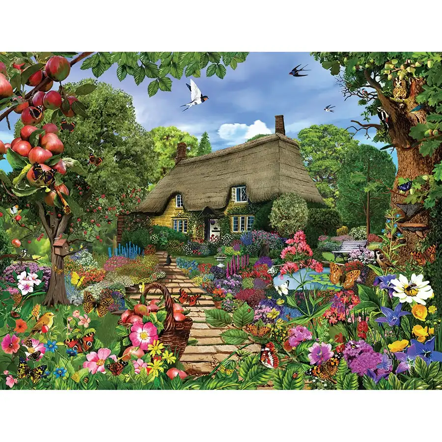 English Cottage Garden 1500 pc Jigsaw Puzzle- Jigsaws