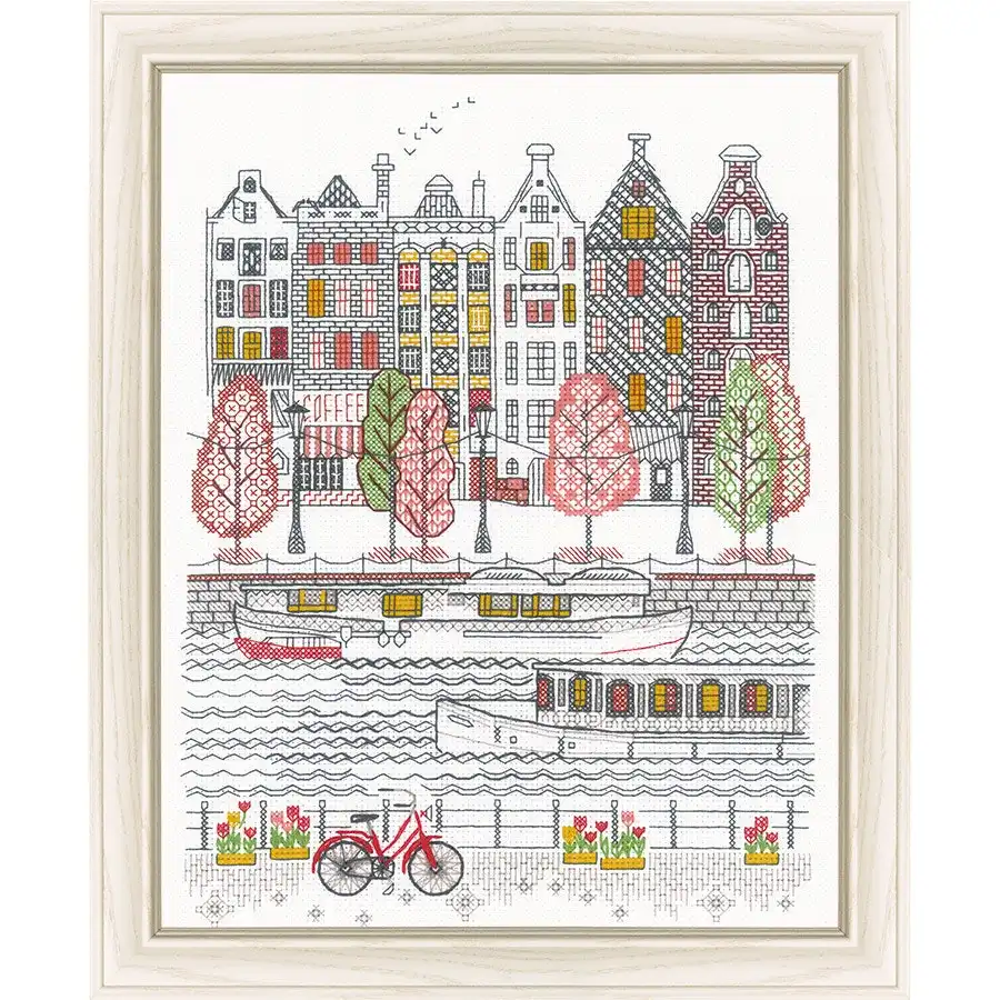 City on Water Embroidery- Needlework