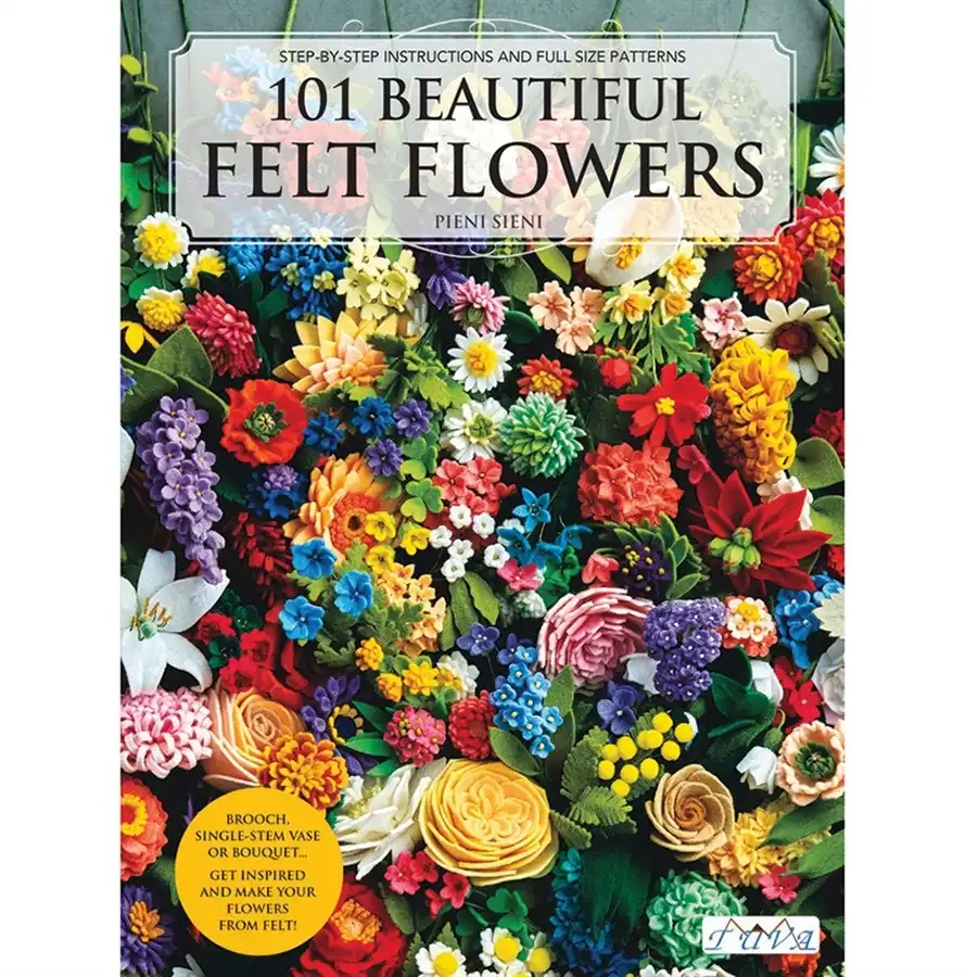 101 Beautiful Felt Flowers- Book