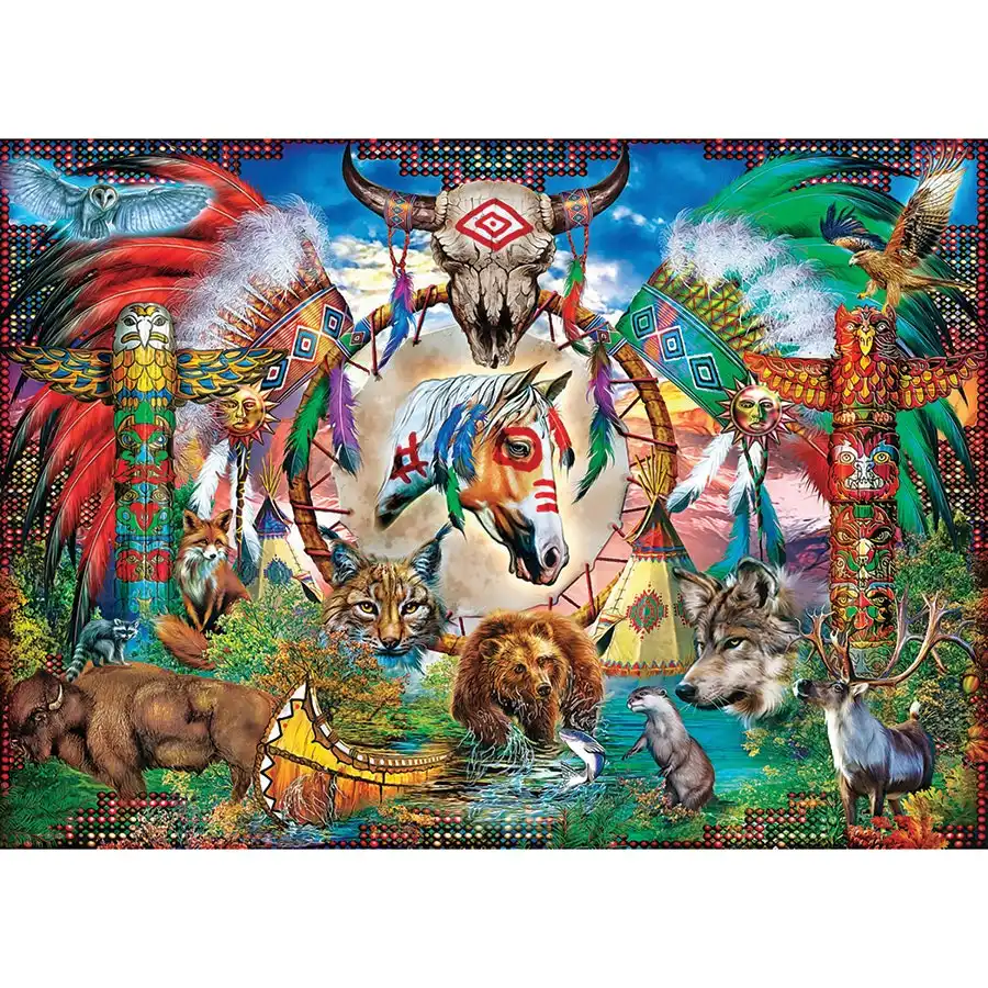 Tribal Spirits 1000 pc Jigsaw Puzzle- Jigsaws